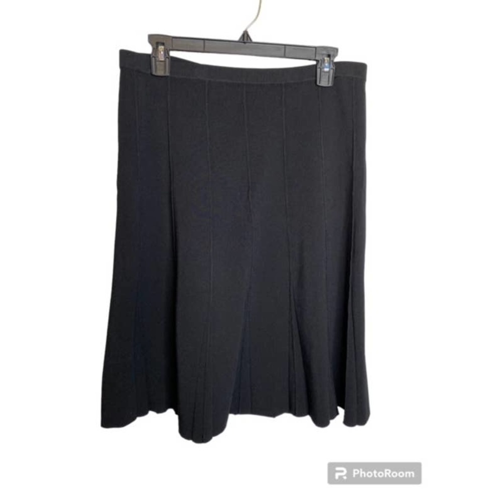 Philosophy Knit Black Skirt Sz Large A-Line